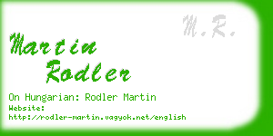 martin rodler business card